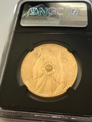 南非-2019-五大象系列-I-1-盎司精制金-外国直接投资-NGC-PF70-ucam_2 2019年南非五巨头大象1盎司精铸金币 – NGC PF70 Ultra Cameo首日发行