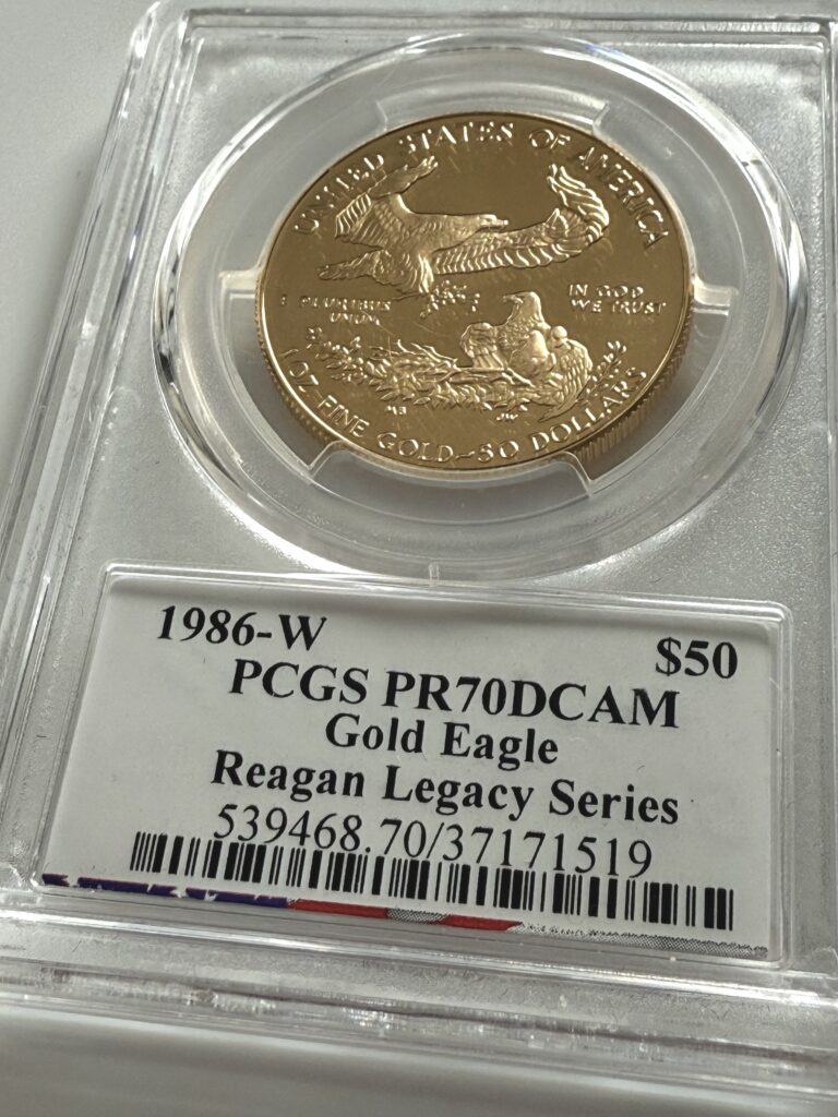 1986-W $50 Gold Eagle Proof – PCGS PR70 DCAM Reagan Legacy Series