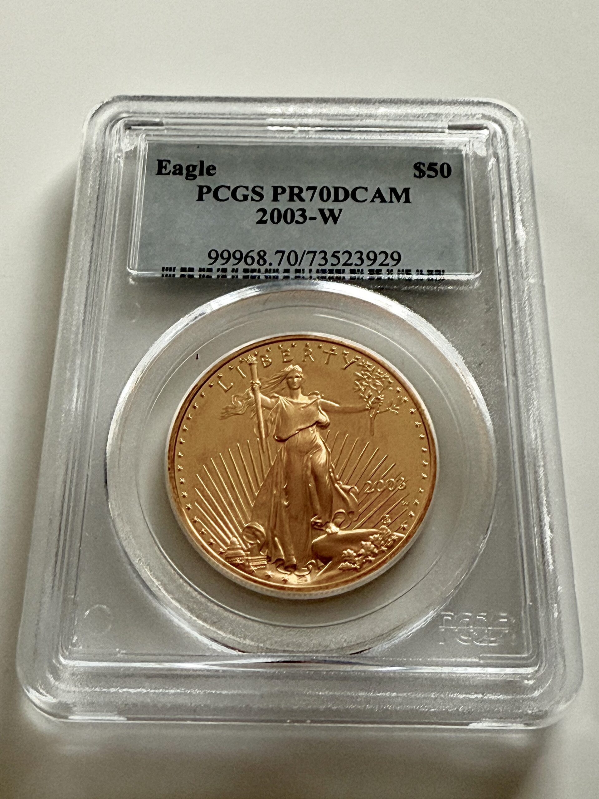美国– 美国鹰金精制– 2003 – 50 美元