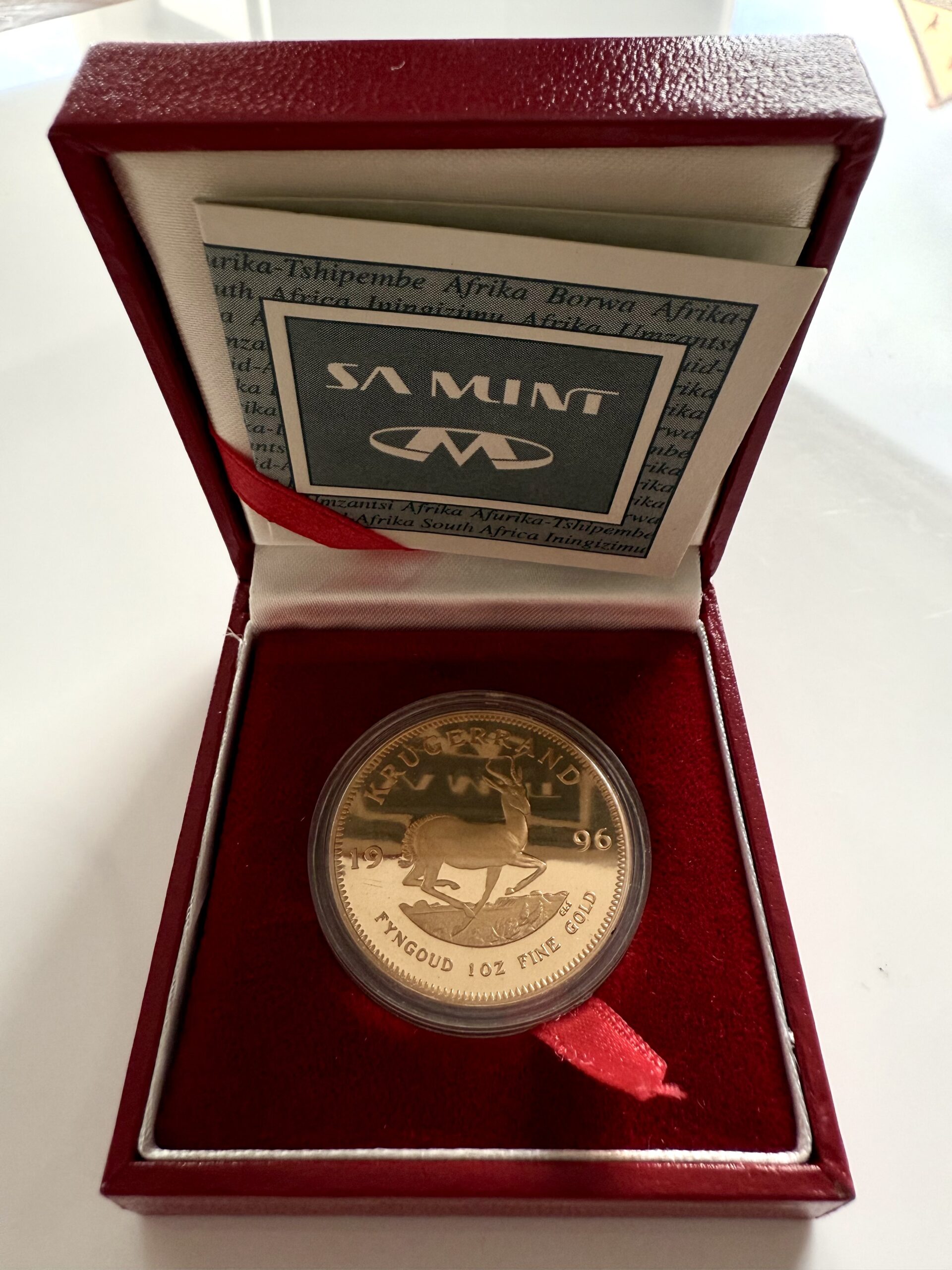 南非- 克鲁格兰- 1996 - 1盎司精制金币