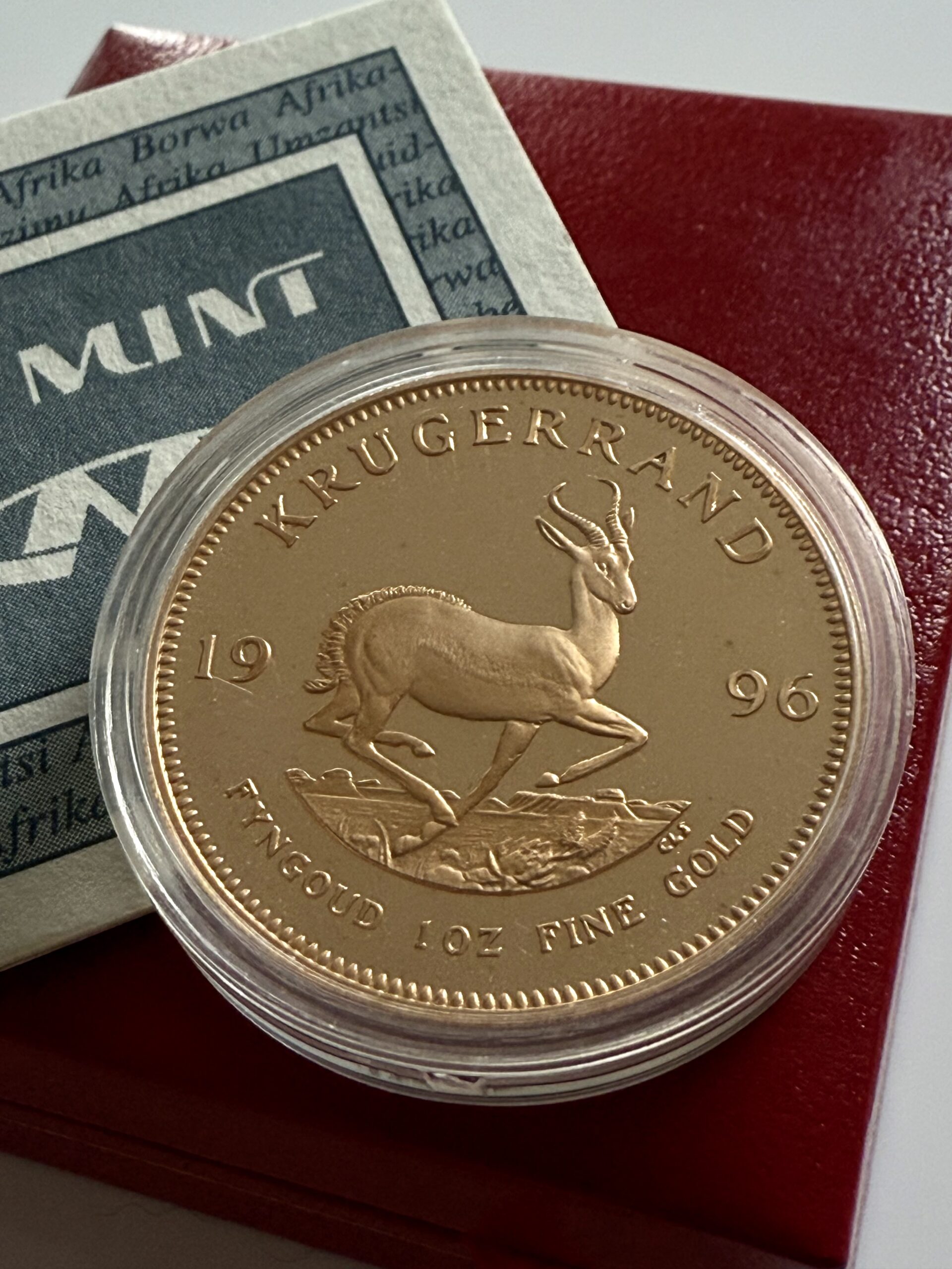 南非- 克鲁格兰- 1996 - 1盎司精制金币
