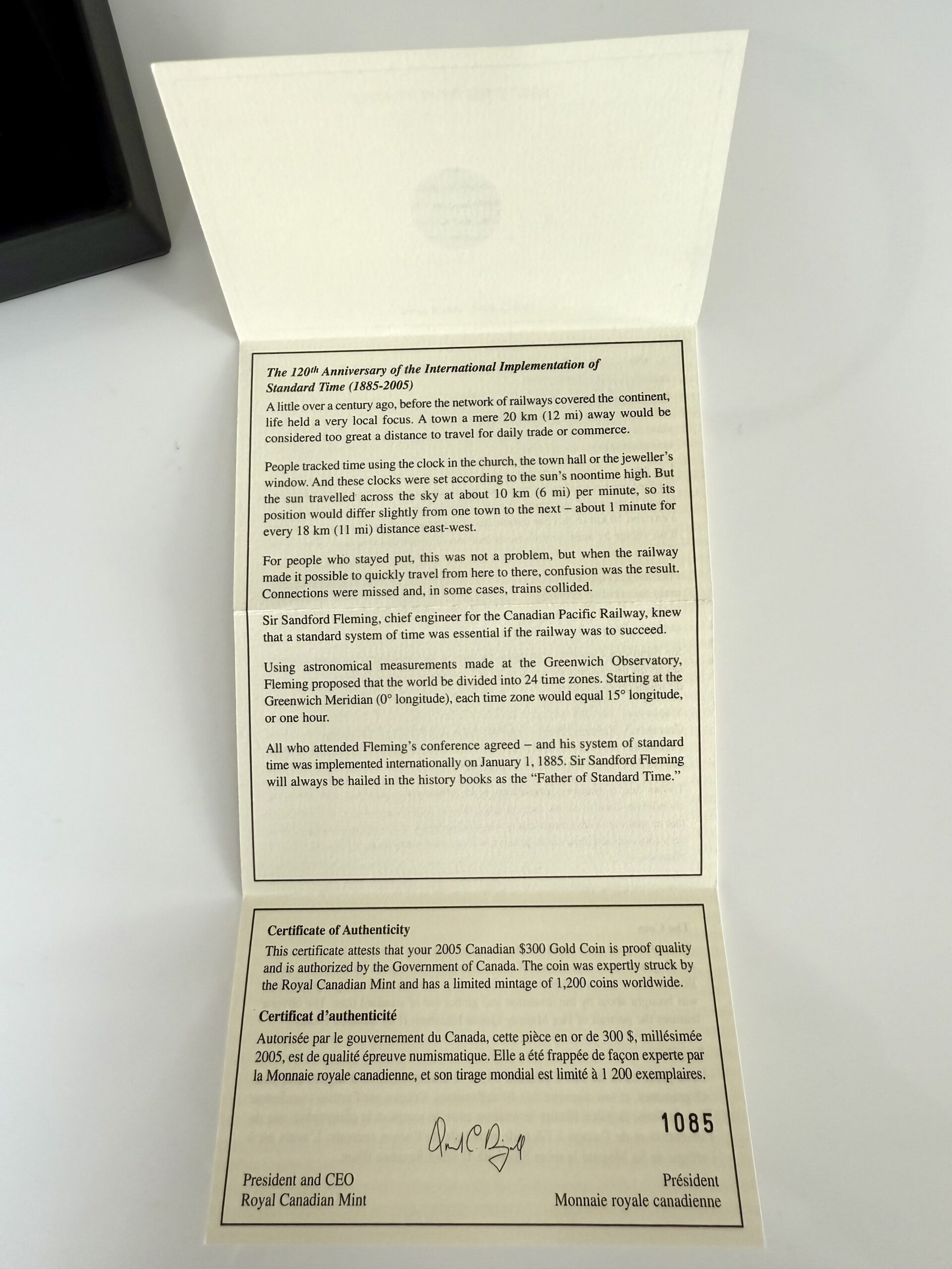 Canada 2005 300 Dollar Time Zones Gold Proof Set x 45 g