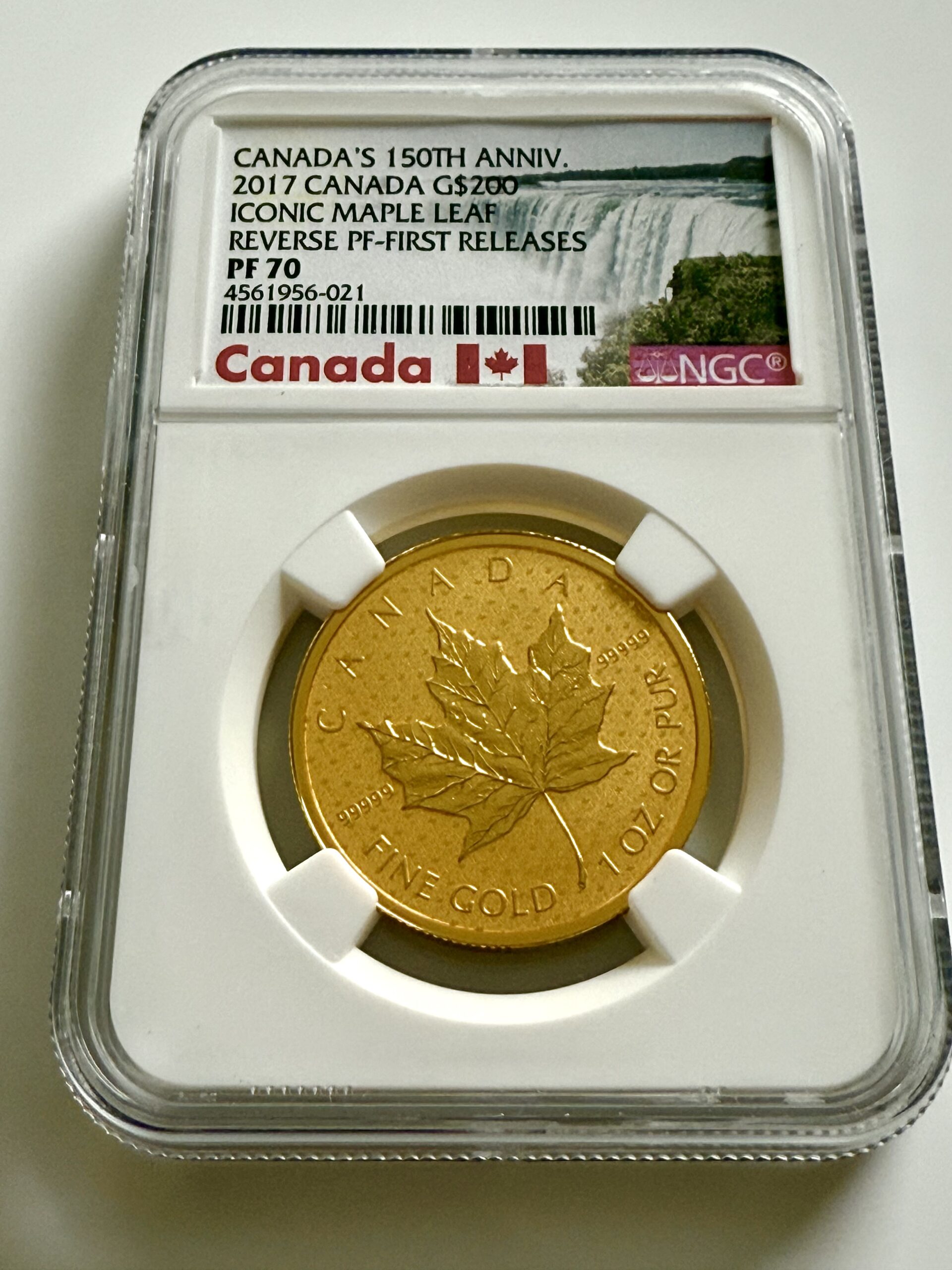 加拿大- 2017 - 标志性枫叶- 200 美元- 150 年