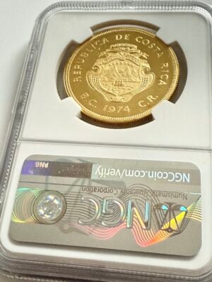 哥斯达黎加-1974-食蚁兽-保护系列-NGC-PF67-ucam_2 哥斯达黎加 1974年 1500科隆金币 食蚁兽保护 NGC PF 67 超浮雕