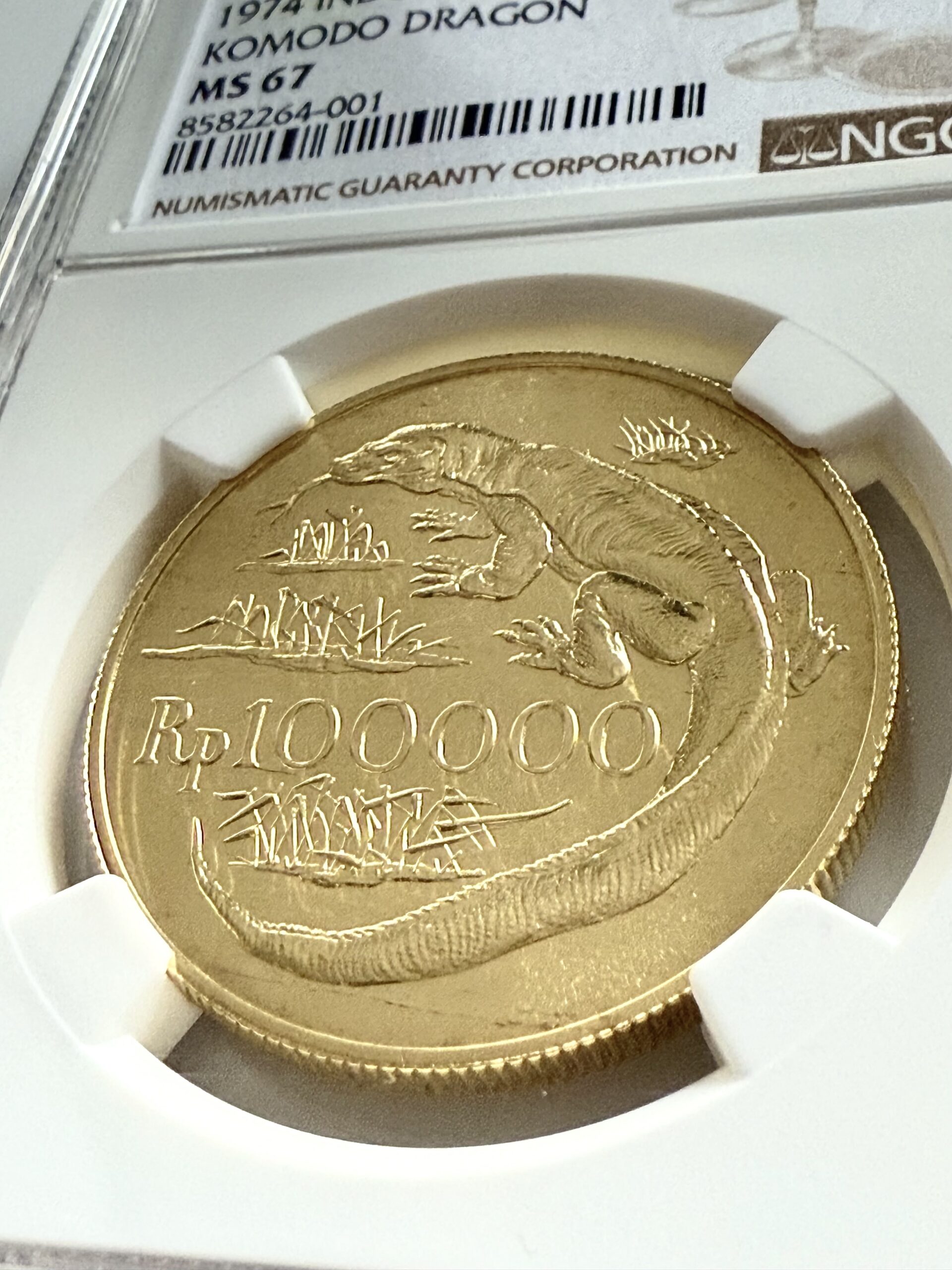 印度尼西亚- 1974 - 100000 印尼盾- 科莫多巨蜥