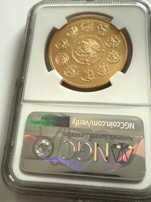 mexiko-2022-libertad-goldmunze-1-oz-ngc-ms69-coa-002_2 Mexiko 2022 Gold Libertad 1 Onza im NGC-Holder MS69 mit blauem Mexico-Label, Mo-Münzzeichen, Cert 8582669-002