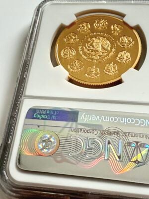 墨西哥-2023-自由-金币-1盎司-无酒精-PF70-UCAM-COA-001_2 墨西哥2023金Libertad 1 Onza Proof PF70 Ultra Cameo,佩戴NGC护套,蓝色墨西哥标签和Mo Mintmark,证书8582671-001