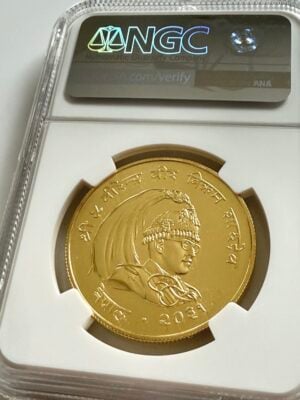 尼泊尔-1974-1000-卢比-印度犀牛-保护系列-黄金-NGC-ms67_2 尼泊尔 1974 1000卢比金质大印度犀牛,来自NGC持有者MS67保护系列,标签VS2031,证书8582264-003