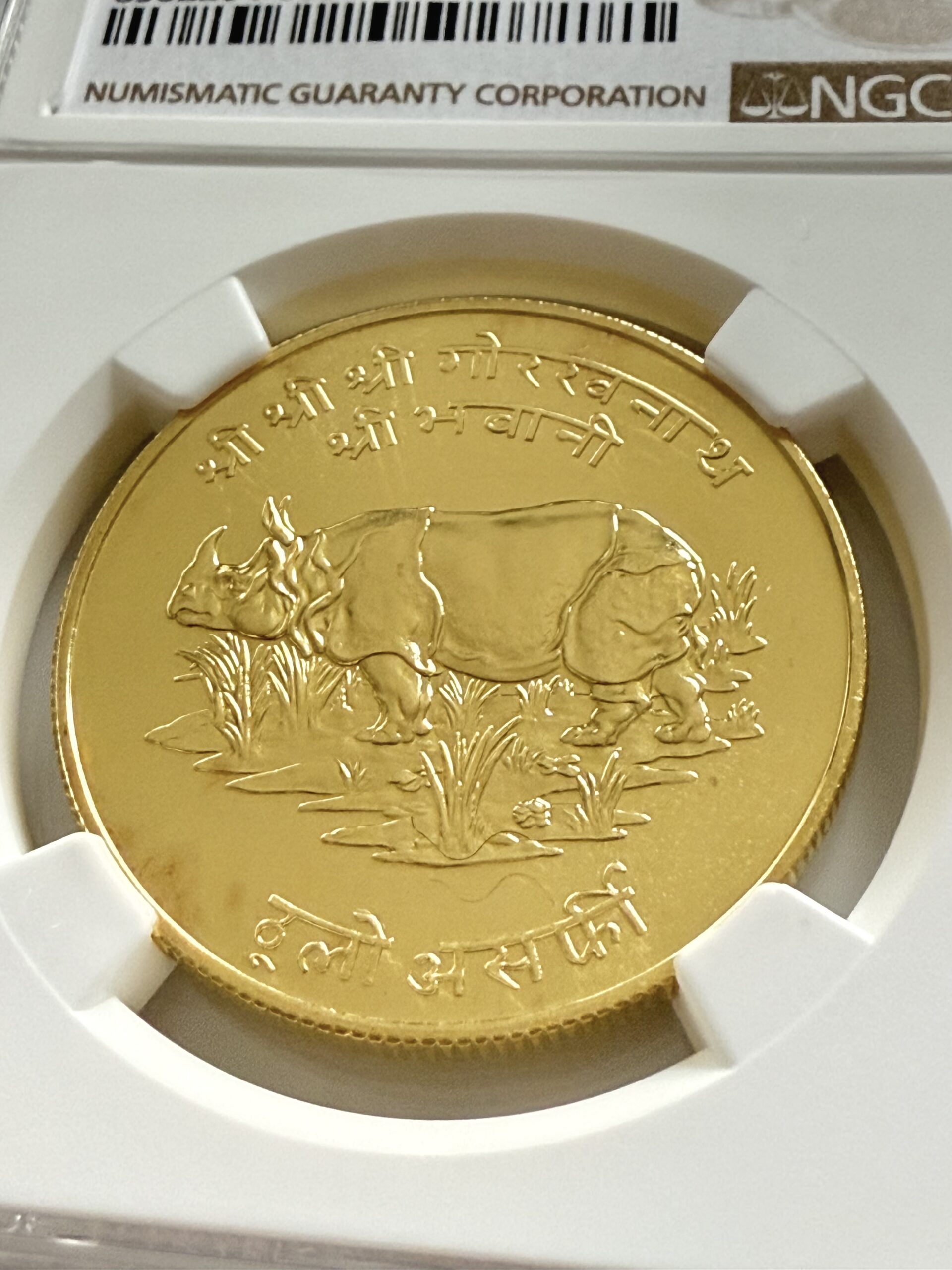 尼泊尔- 1974 - 1000 卢比- 印度犀牛