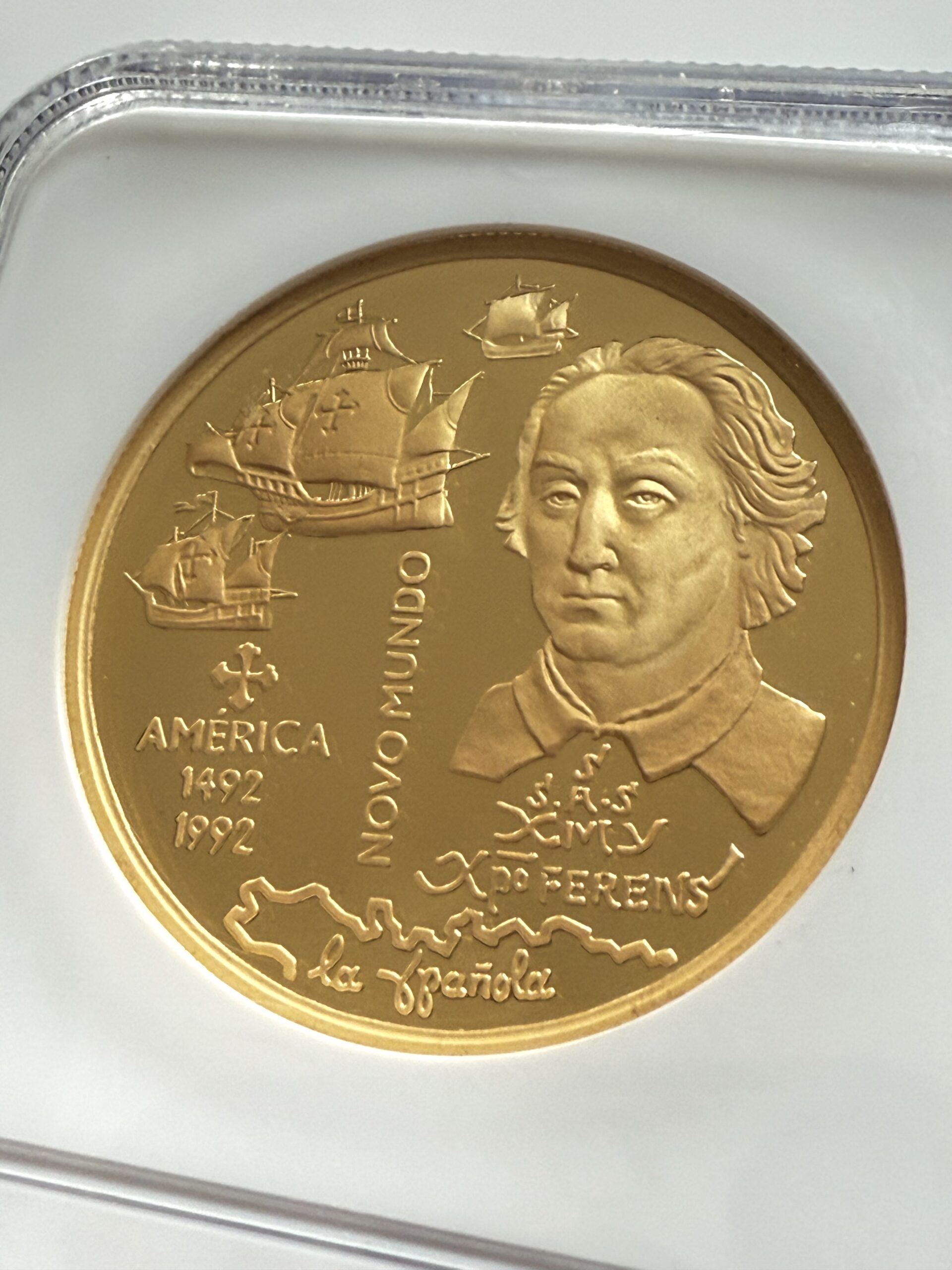葡萄牙- 1992 - 200 埃斯库多- 哥伦布- 新世界- 金牌