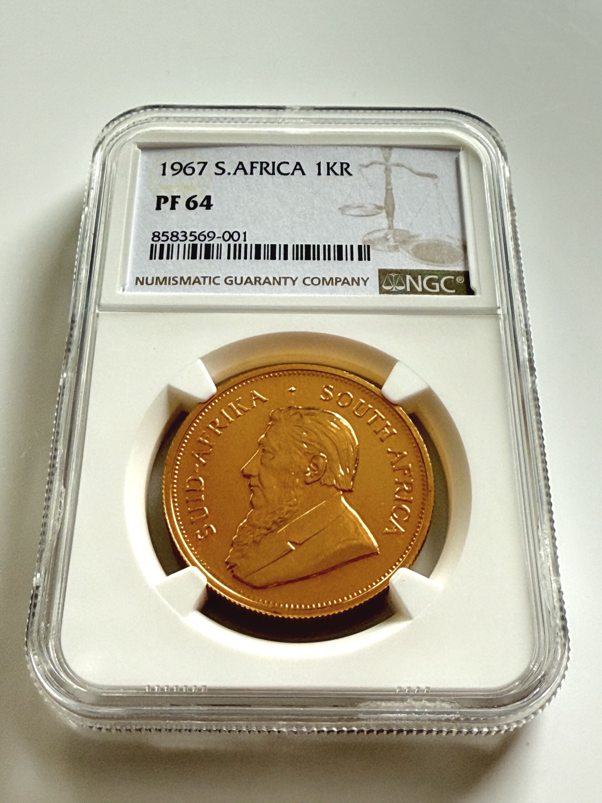 South Africa - Krugerrand - 1967 - 1 oz Gold Proof - NGC PF64