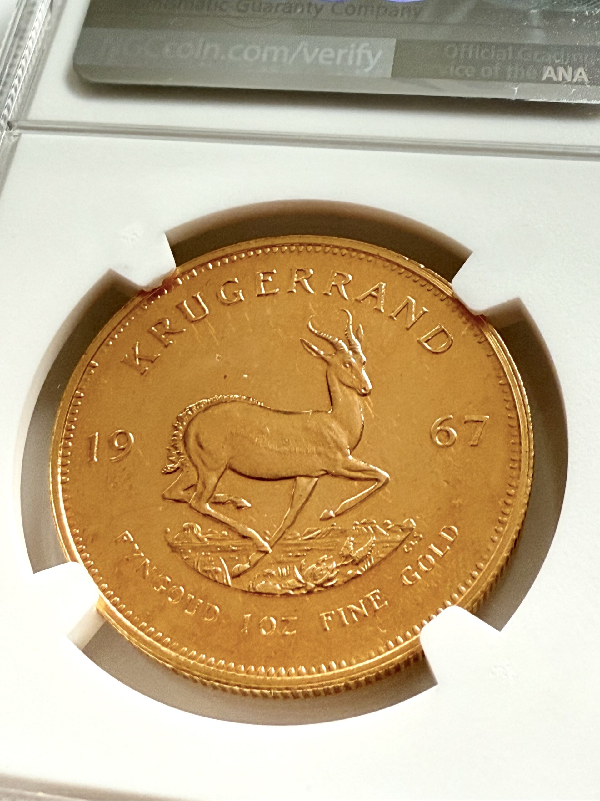 South Africa - Krugerrand - 1967 - 1 oz Gold Proof - NGC PF64