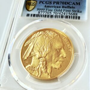 USA 2023 50 Dollar American Buffalo Gold Proof PCGS PR70DCAM im PCGS Halter mit Indianerkopf Motiv