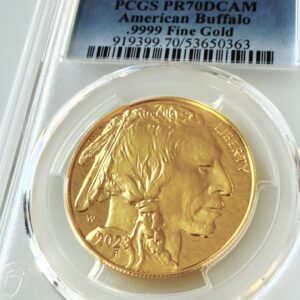 USA 2023 50 Dollar American Buffalo Gold Proof PCGS PR70DCAM im PCGS Halter mit Indianerkopf Motiv