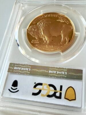 usa-2023-50-dollar-american-buffalo-gold-proof-pcgs-pr70-dcam_8 USA 2023 $50 American Buffalo Gold Proof PCGS PR70DCAM in PCGS holder with Native American head motif