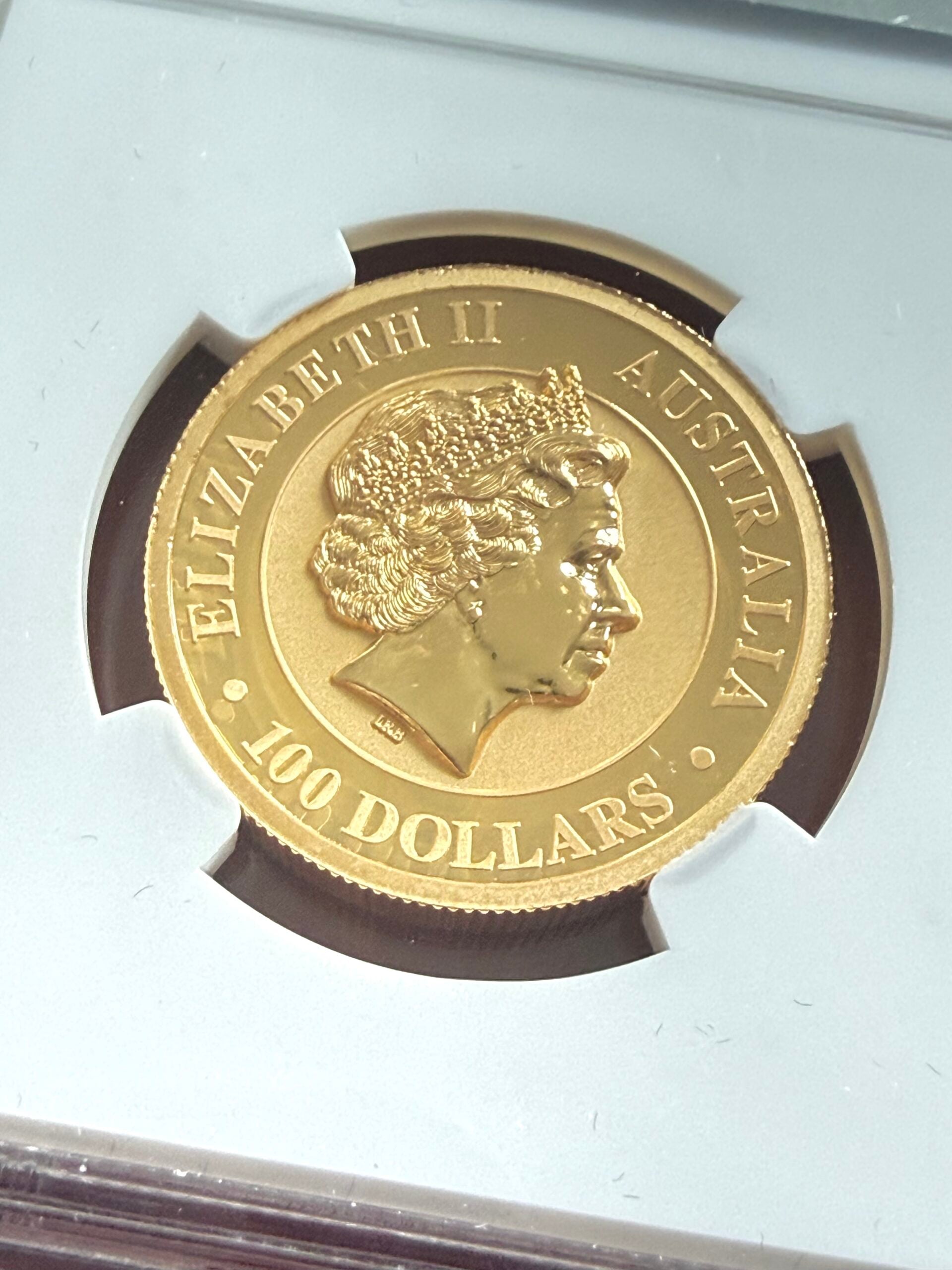 2017 Australia $100 Wedge-Tailed Eagle 1 oz Gold High Relief Reverse Proof – NGC PF70 with case and Certificate of Authenticity