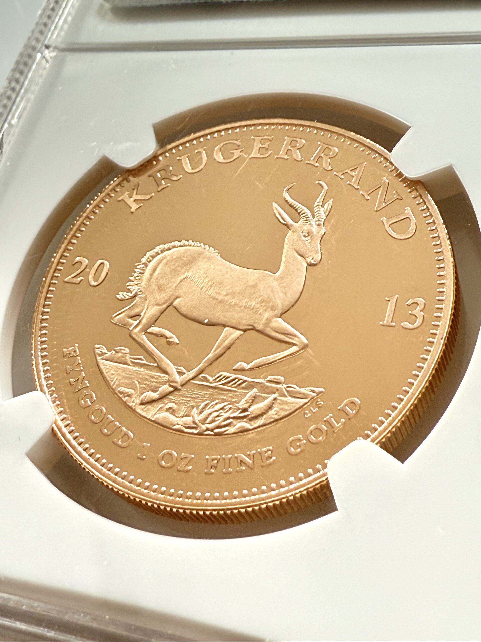 kruegerrand-2013-one-first-300-struck-ngc-pf69-ucam_6 Südafrika 2013 1 oz Gold Krugerrand Proof NGC PF69 Ultra Cameo One of First 300 Struck im NGC Holder mit Kruger Porträt