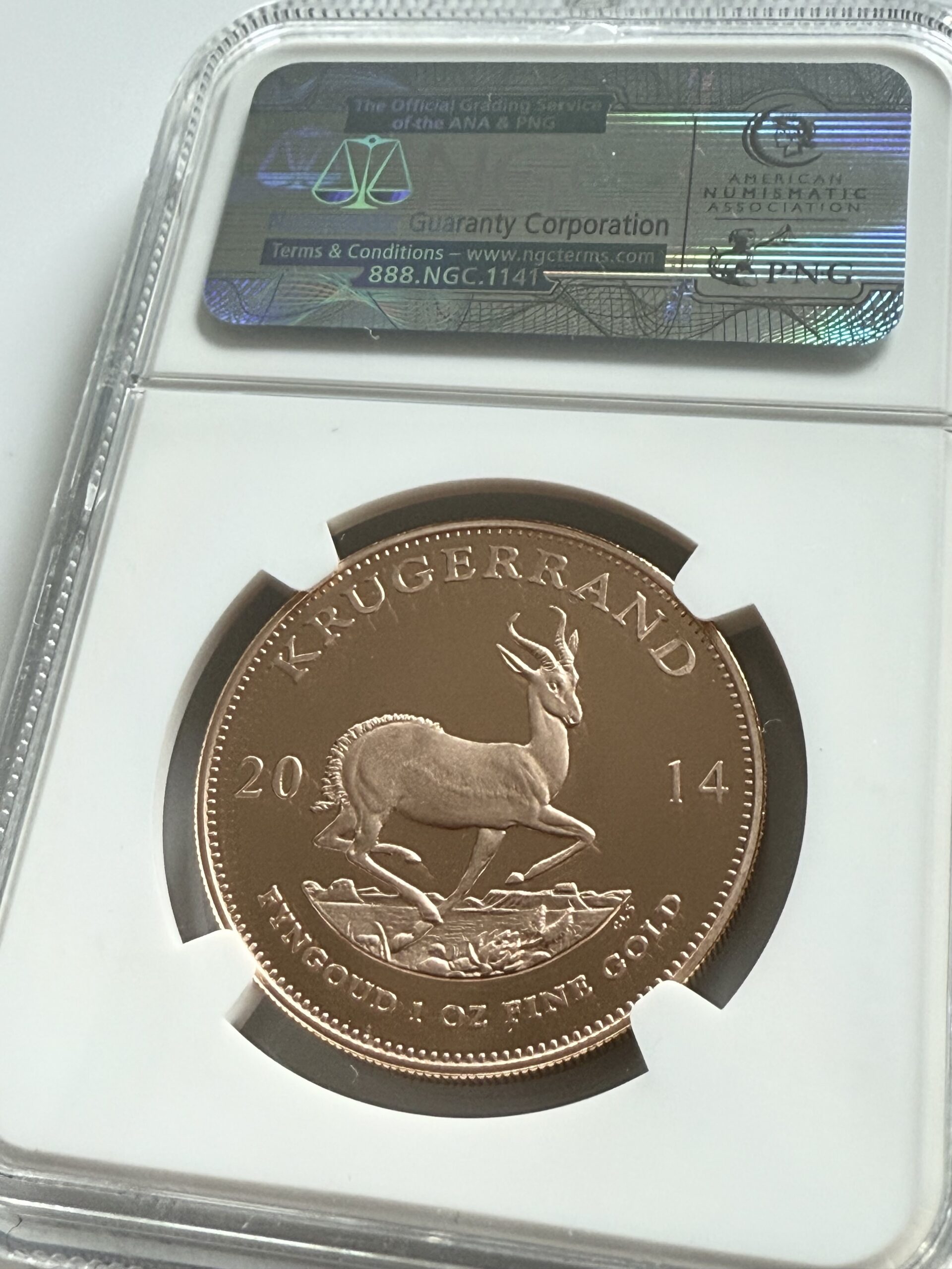 kruegerrand-2014-one-first-300-struck-ngc-pf69-ucam_2 Südafrika 2014 1 oz Gold Krugerrand Proof NGC PF69 Ultra Cameo One of First 300 Struck im NGC Holder mit Kruger Porträt