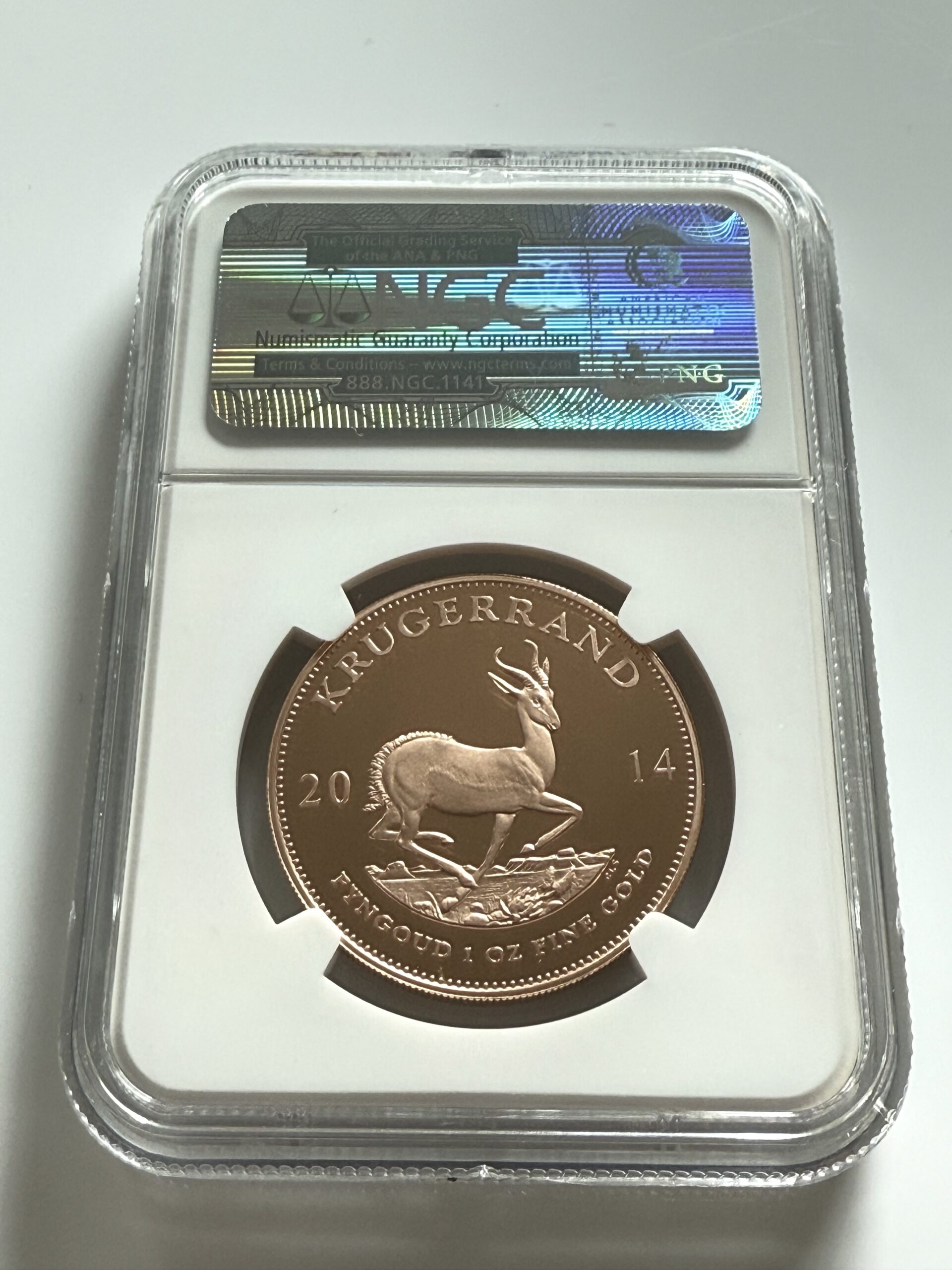 kruegerrand-2014-one-first-300-struck-ngc-pf69-ucam_6 Südafrika 2014 1 oz Gold Krugerrand Proof NGC PF69 Ultra Cameo One of First 300 Struck im NGC Holder mit Kruger Porträt