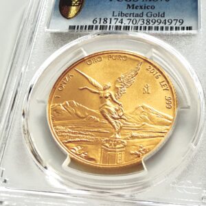 Mexiko 2016 1 Onza Libertad Gold Stempelglanz PCGS MS70 im transparenten PCGS Holder