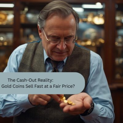 The "cash-out" reality: selling gold coins and professionally liquidating holdings.