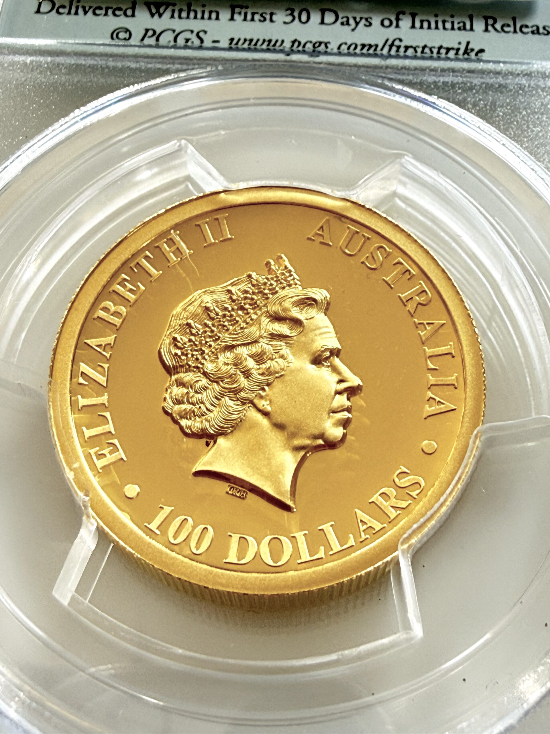 澳大利亚- 2013年- 100美元- 考拉- 金色- 高浮雕