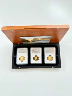 澳大利亚-2013-discover-australia-3-金币精样套装-NGC-PF70-ucam_2 澳大利亚金币套装2013——发现澳大利亚精制套装,含三枚金币,NGC PF70 Ultra Cameo,原木盒附证书。