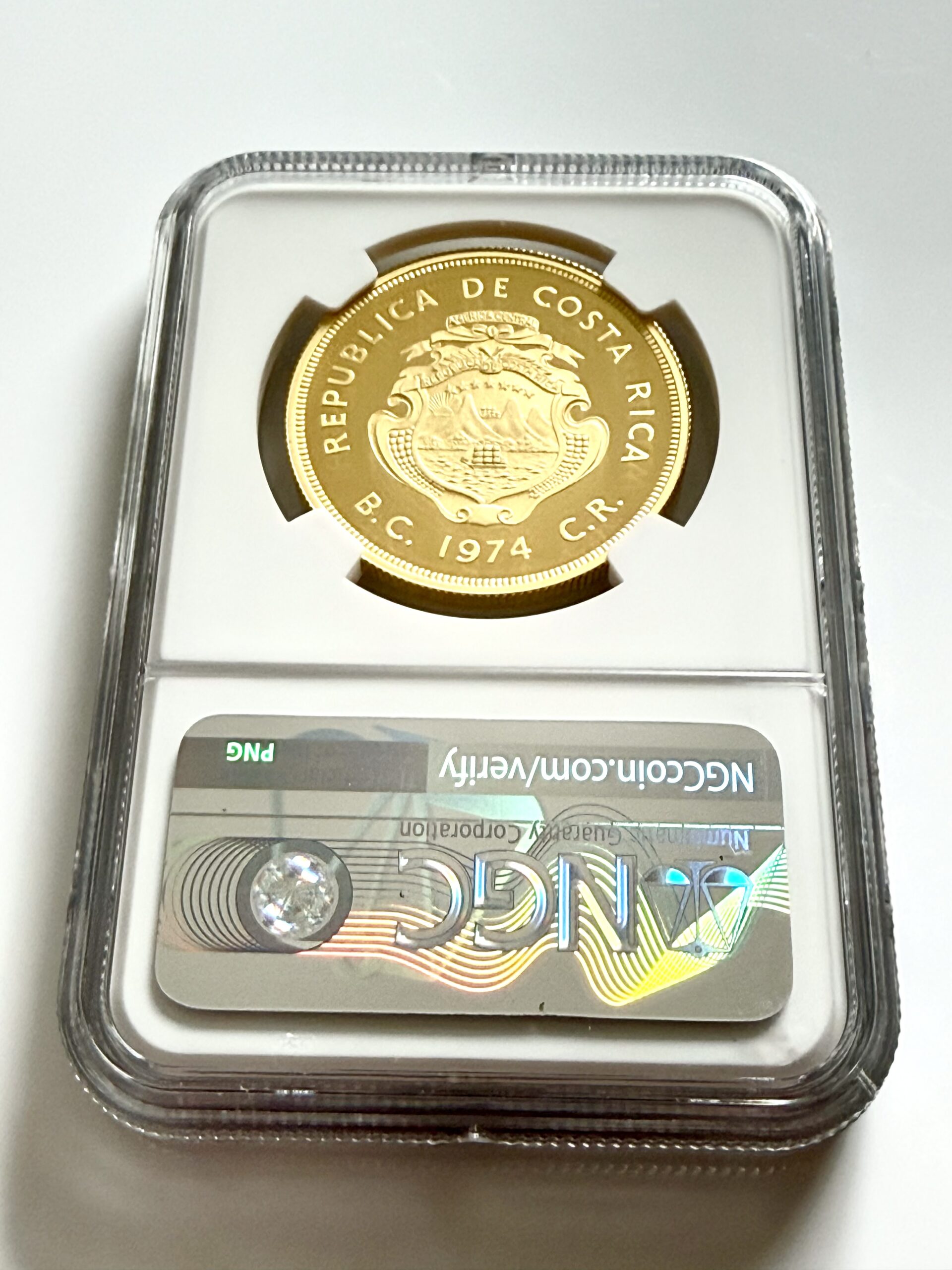 costa-rica-1974-1500-colones-anteater-conservation-series-gold-proof-ngc-pf69-ultra-cameo_3 Costa Rica 1974 1.500 Colones Goldmünze Anteater aus der Conservation Series im NGC-Holder mit Erhaltungsgrad PF69 Ultra Cameo.