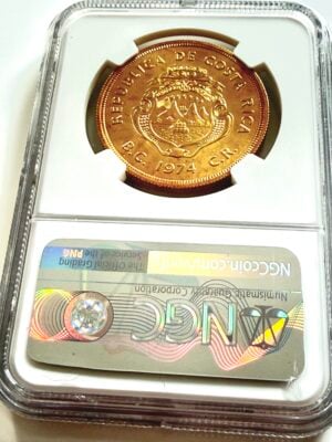 哥斯达黎加-1974-1500-科隆-食蚁兽保护系列-黄金-未流通-NGC-ms68_2 哥斯达黎加 1974年,1500科隆金币,NGC护栏中1500科隆金币,编号MS68。