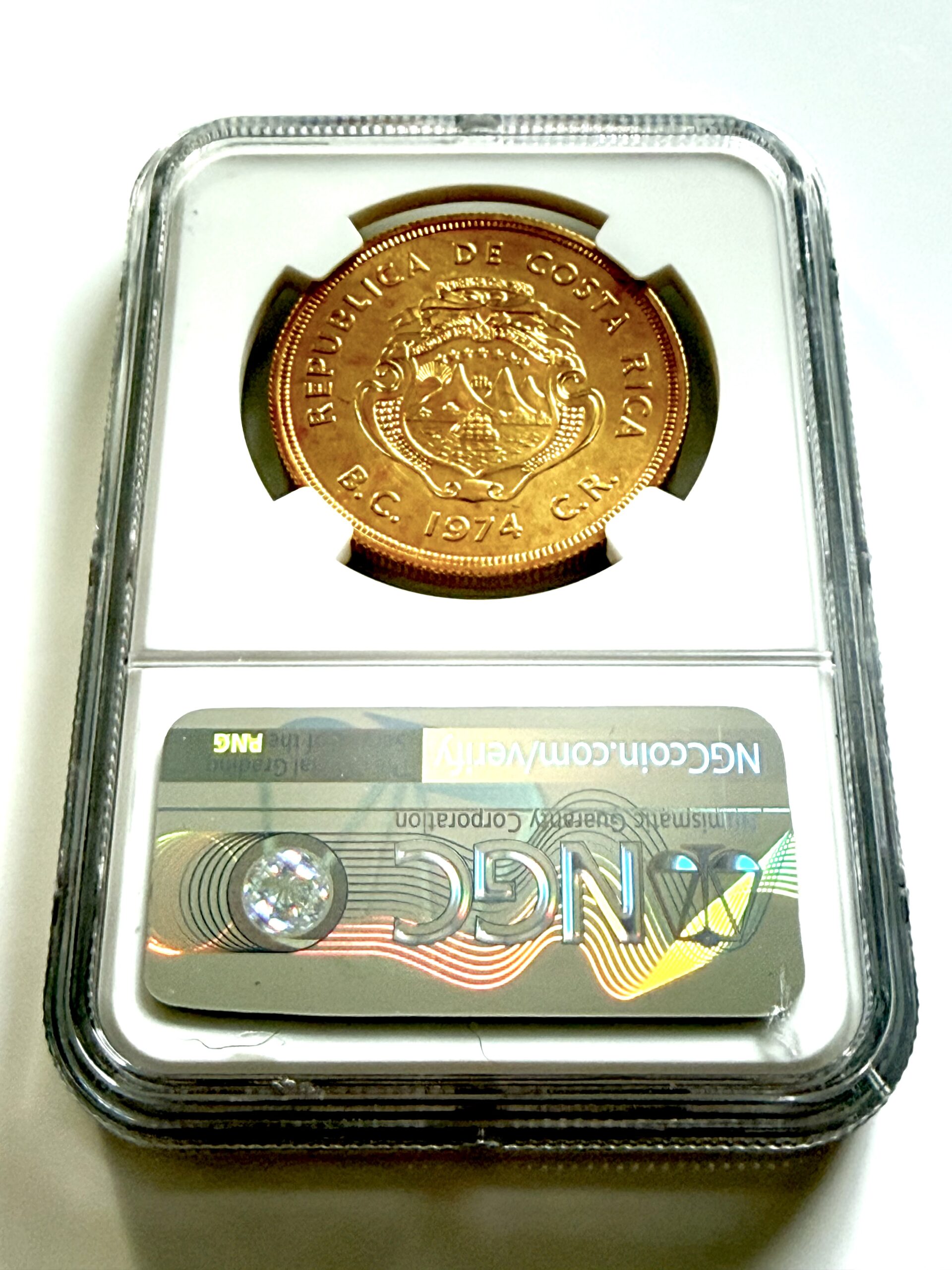 貨幣　金貨 哥斯达黎加- 1974年- 1500科隆- 食蚁兽- 保护系列