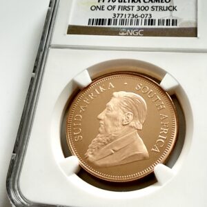 南非克鲁格兰2013年1盎司金质正品NGC PF70 Ultra Cameo,首批300枚铸造于原座之一。