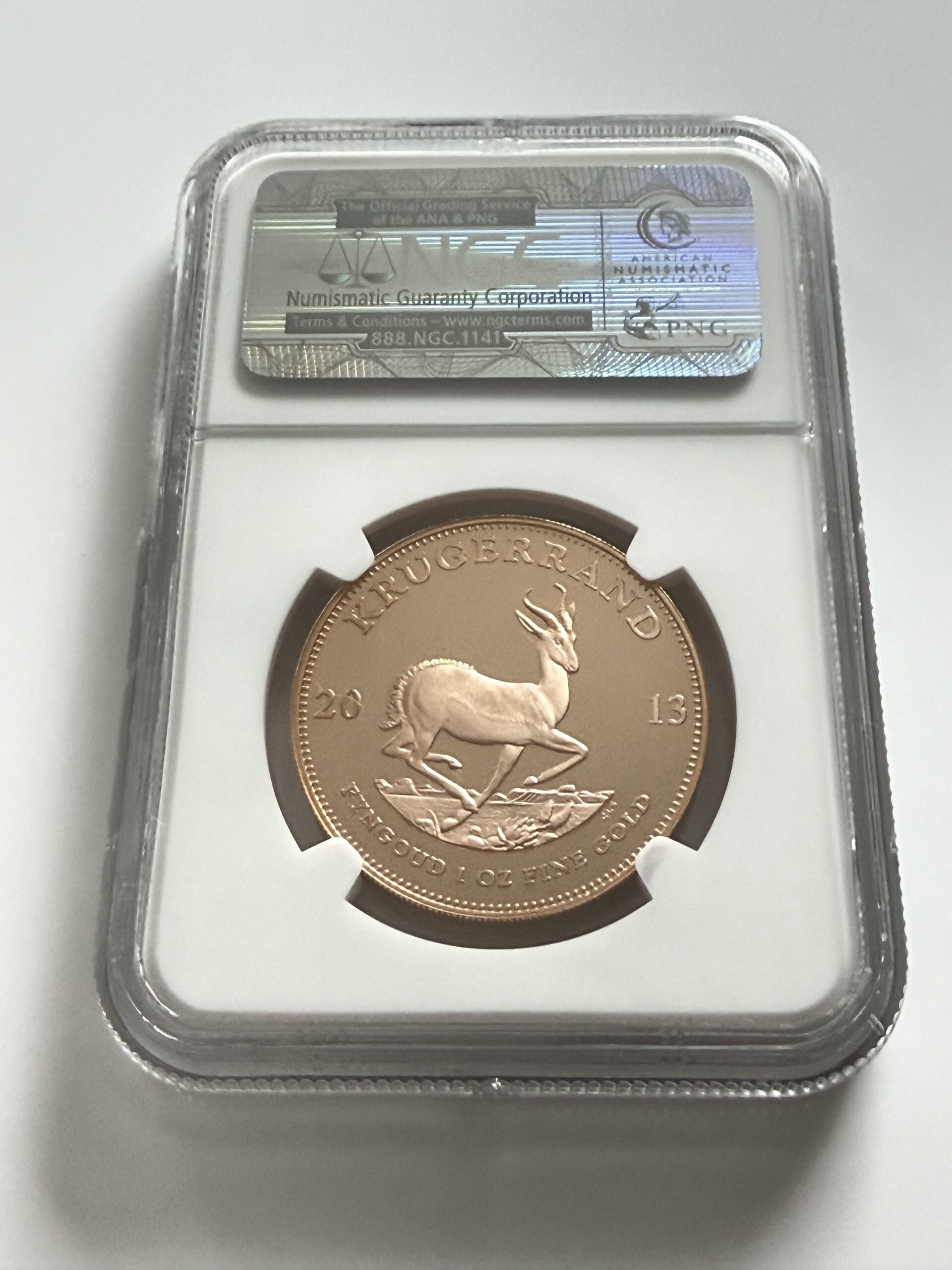 Krugerrand 2013 - Oro de 1 oz a prueba de NGC, PF70, Ucam, Top Pop_3 Südafrika Krugerrand 2013 1 Unze Gold Proof NGC PF70 Ultra Cameo One of First 300 Struck im Original-Holder.