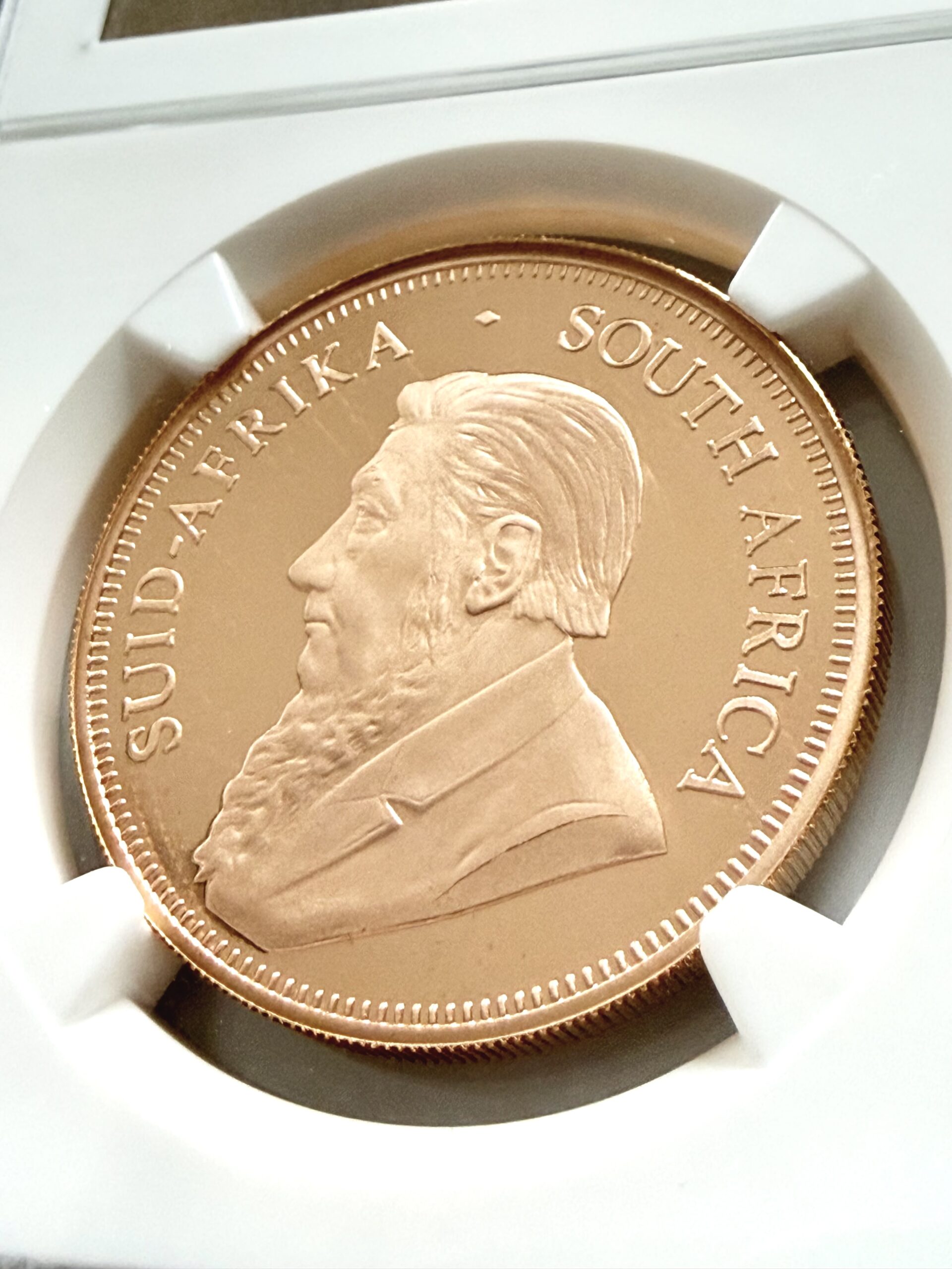 Krugerrand 2013 - 1 oz de oro a prueba de NGC, PF70, Ucam, top pop_5 Südafrika Krugerrand 2013 1 Unze Gold Proof NGC PF70 Ultra Cameo One of First 300 Struck im Original-Holder.