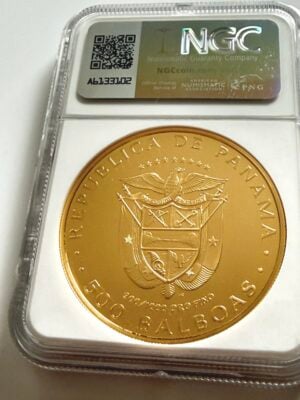 panama-1978-500-balboas-30-jahrestag-oas-gold-proof-ngc-pf70-ucam_2 Panama 1978 500 Balboas OAS Anniversary Goldmünze NGC PF70 Ultra Cameo im Original-Holder.