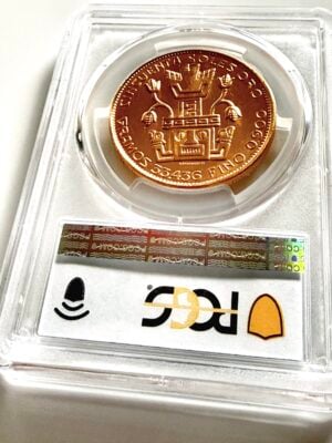 秘鲁-1967-50-索尔斯-印加-印第安-头-金-PCGS-ms63_2 秘鲁1967年50索金币——印加头像,PCGS MS63,秘鲁经典金币,PCGS套。