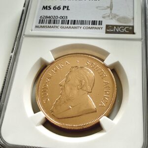 Südafrika Krugerrand 1967 1 Unze Gold Prooflike NGC MS66 PL im Original-Holder.