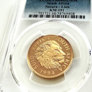 南非1994年Natura Lion 1/2盎司金质精制品 - PCGS PR68 DCAM - KM-191 - Wasserthal RareCoin.Store
