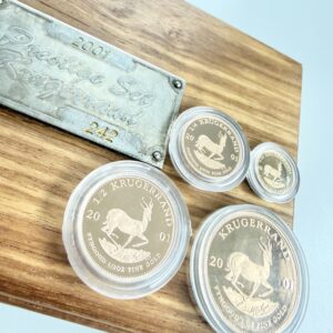 Südafrika 2001 Krügerrand Prestige Set – 1 oz 1/2 oz 1/4 oz 1/10 oz Gold Proof – im Etui