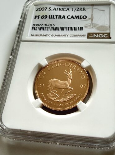 Südafrika 2007 Krugerrand 1/2 Unze Gold Proof, NGC PF69 Ultra Cameo.