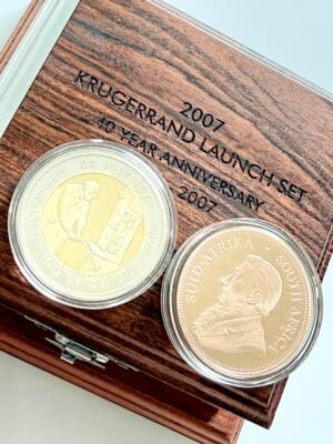 克鲁格兰德-2007-发布套装-金质-set_4 南非2007年克鲁格40周年纪念发布套装——1盎司纪念金压花木盒