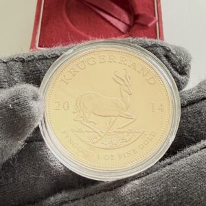Südafrika - Krügerrand - 2014 - 1oz Gold Proof im Originaletui mit COA - Springbock Motiv