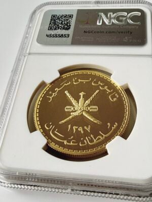 oman-1976-75-omani-rials-arabian-tahr-wwf-conservation-series-gold-proof-ngc-pf69-ultra-cameo_2 Oman 1976 75 Omani Rials Arabian Tahr Gold Proof AH1397 graded NGC PF69 Ultra Cameo in slab – WWF Conservation Series