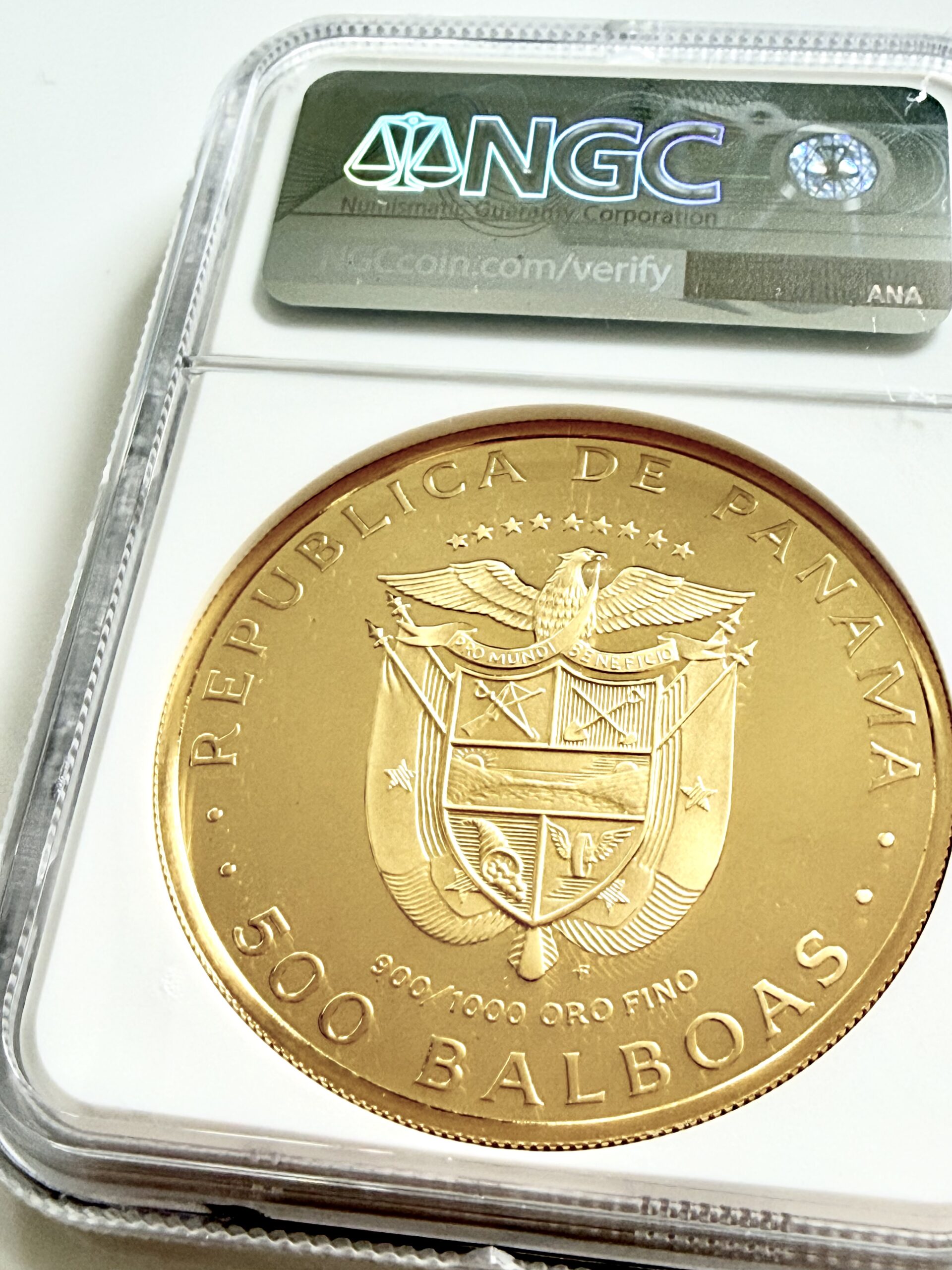 panama-1975-500-balboas-500-jahre-balboa-ngc-pf69-ucam_2 Panama - 1975FM - 500 Balboas Goldmünze - Vasco Nunez de Balboa - NGC PF69 Ultra Cameo - Cert 2860671-015
