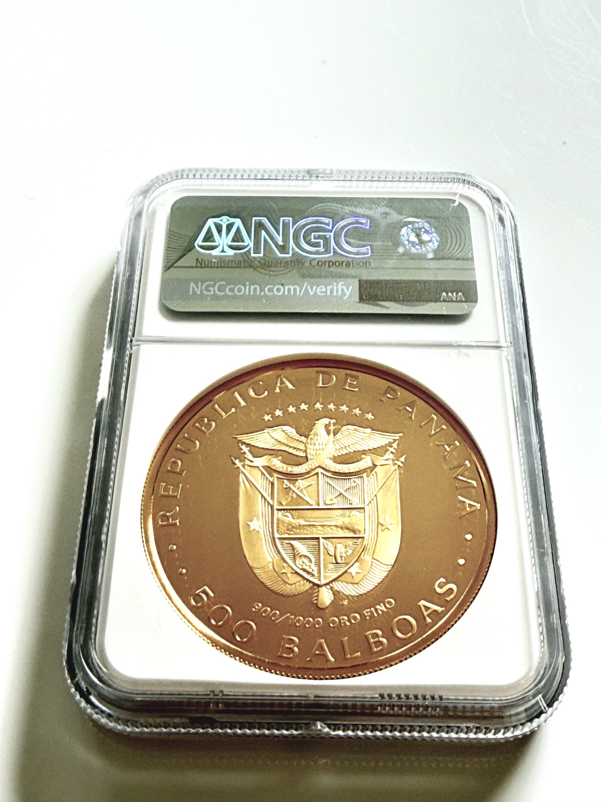 panama-1975-500-balboas-500-jahre-balboa-ngc-pf69-ucam_4 Panama - 1975FM - 500 Balboas Goldmünze - Vasco Nunez de Balboa - NGC PF69 Ultra Cameo - Cert 2860671-015