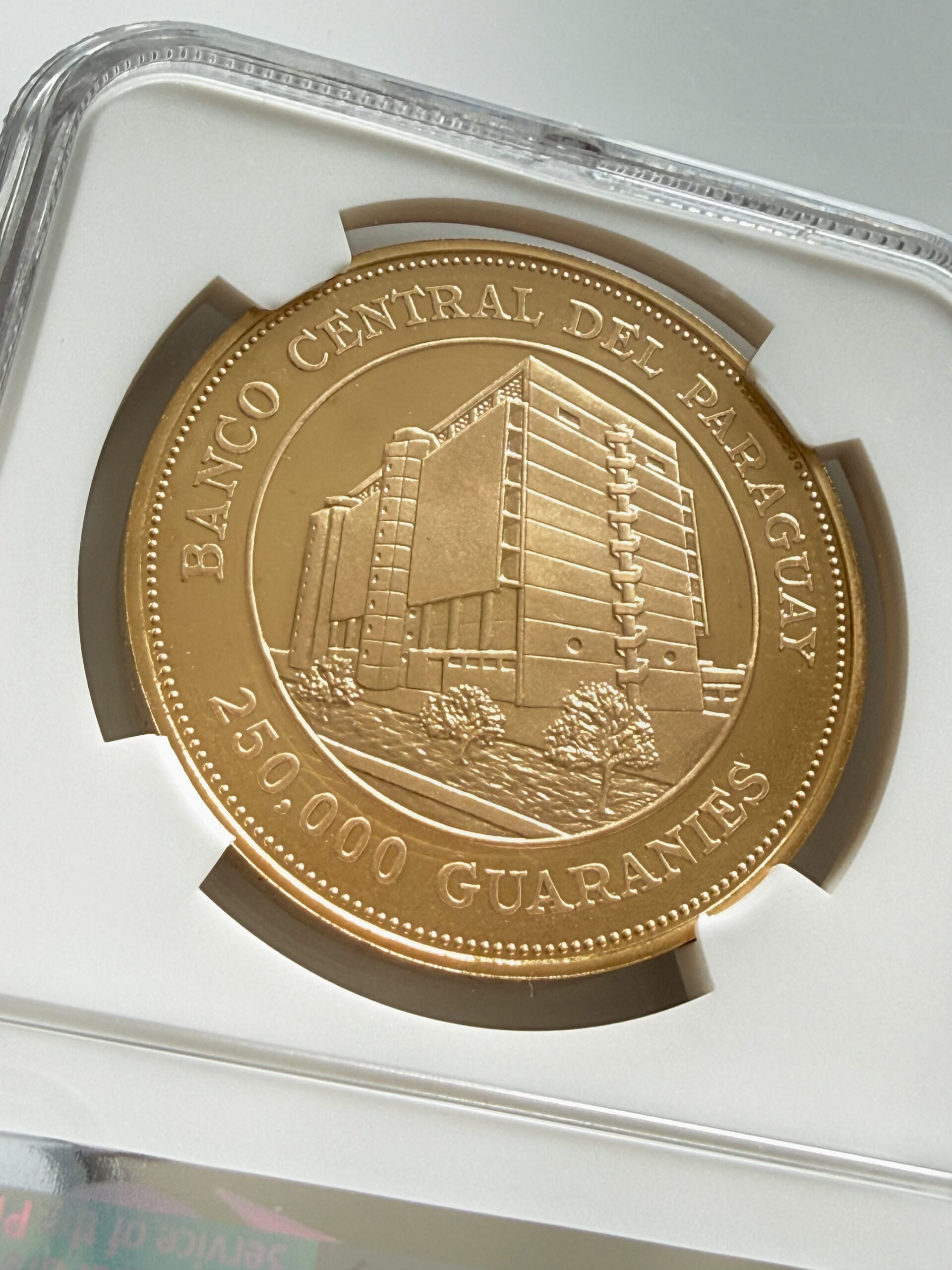 paraguay-1987-250000-guaranies-caballero-stroessner-ngc-pf67-ucam_6 Paraguay - 1987 - 250000 Guaranies Goldmünze - Caballero Stroessner - NGC PF67 Ultra Cameo - Cert 8663205-012