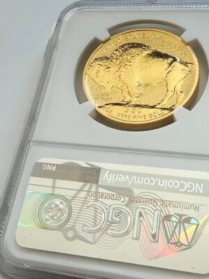 水牛-2013-反向-验证-金-NGC-pf70_2 美国 2013-W 50美元 美国水牛币反向精制 NGC PF70,附唐·埃弗哈特签名