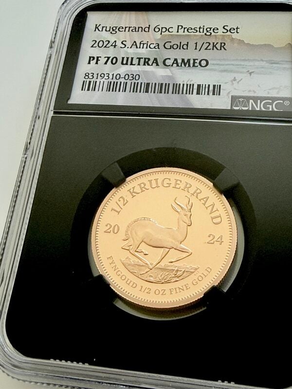 Südafrika 2024 Krügerrand 1/2 oz Gold NGC PF70 Ultra Cameo aus 6-teiligen Prestige Set