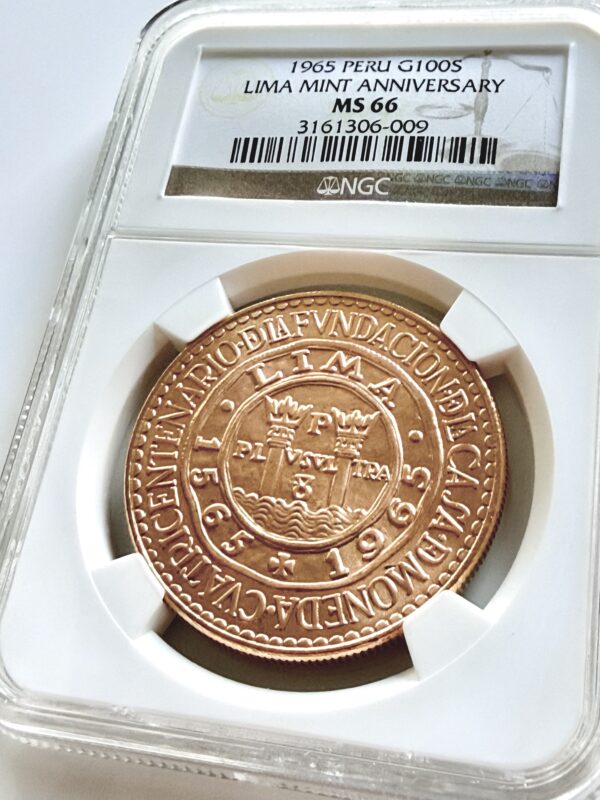 Peru - 1965 - 100 Soles - Lima Mint 400th Anniversary - Gold - Mint State - NGC MS66