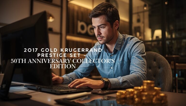 Coffret Prestige Krugerrand 2017 pour le 50e anniversaire, édition collector avec pièces d'or et recherche numismatique