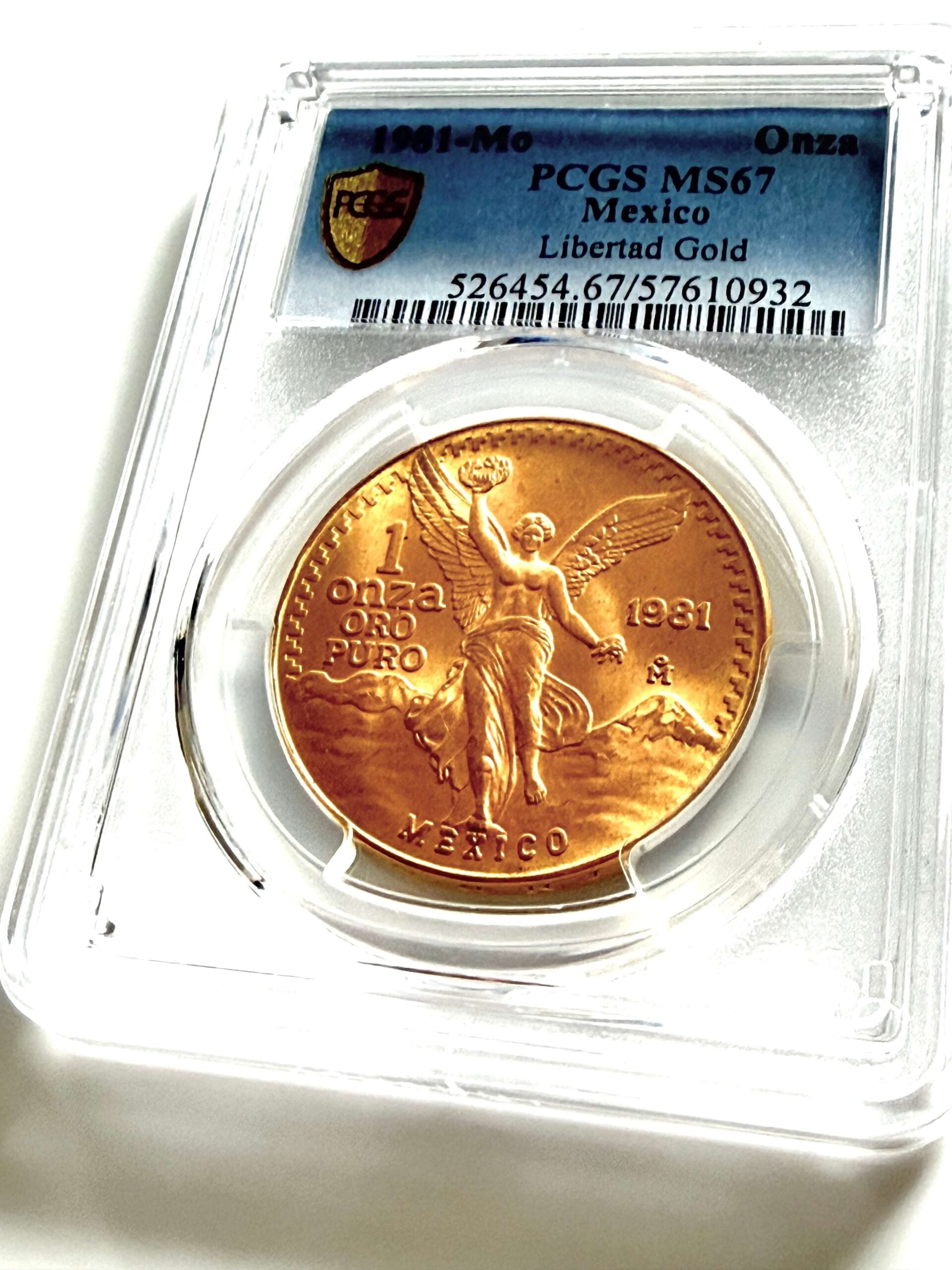 金牌　造幣局 墨西哥1981 Libertad 金PCGS MS67